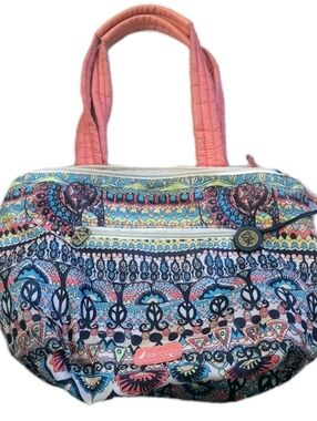 The Sak Colorful Boho Printed Puffer Shoulder Bag 15x9